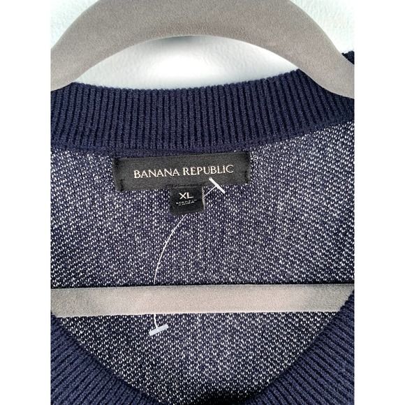 Banana Republic NWOT Navy Contrasting Stitch Long Open Front Cardigan/Sweater XL - Picture 4 of 8